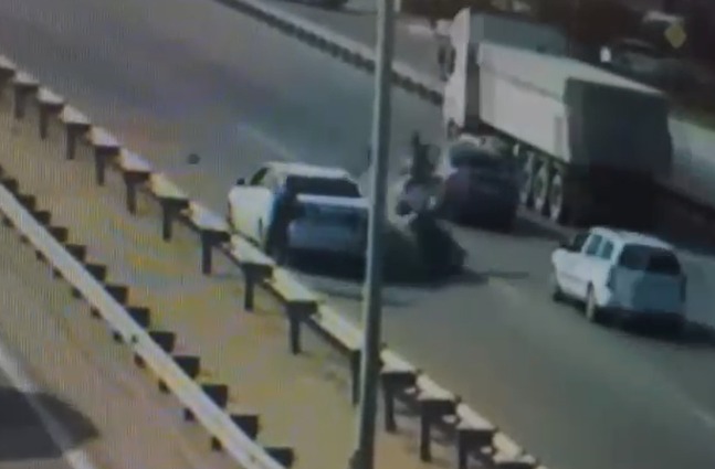 Tanınmış vəkilin qızının həlak olduğu motosiklet qəzasının anbaan görüntüləri - VİDEO