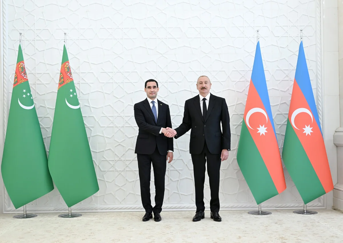 Sərdar Berdiməhəmmədovun Bakıda rəsmi qarşılanma mərasimi olub - Foto 10
