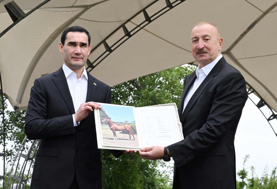 Türkmənistan Prezidentinə Qarabağ atı hədiyyə edilib