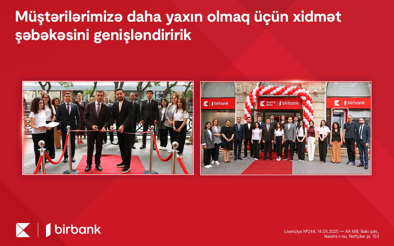 “Kapital Bank” 116 filial, 51 şöbə və 1274 ATM ilə ölkənin ən böyük xidmət şəbəkəsinə malik bankıdır