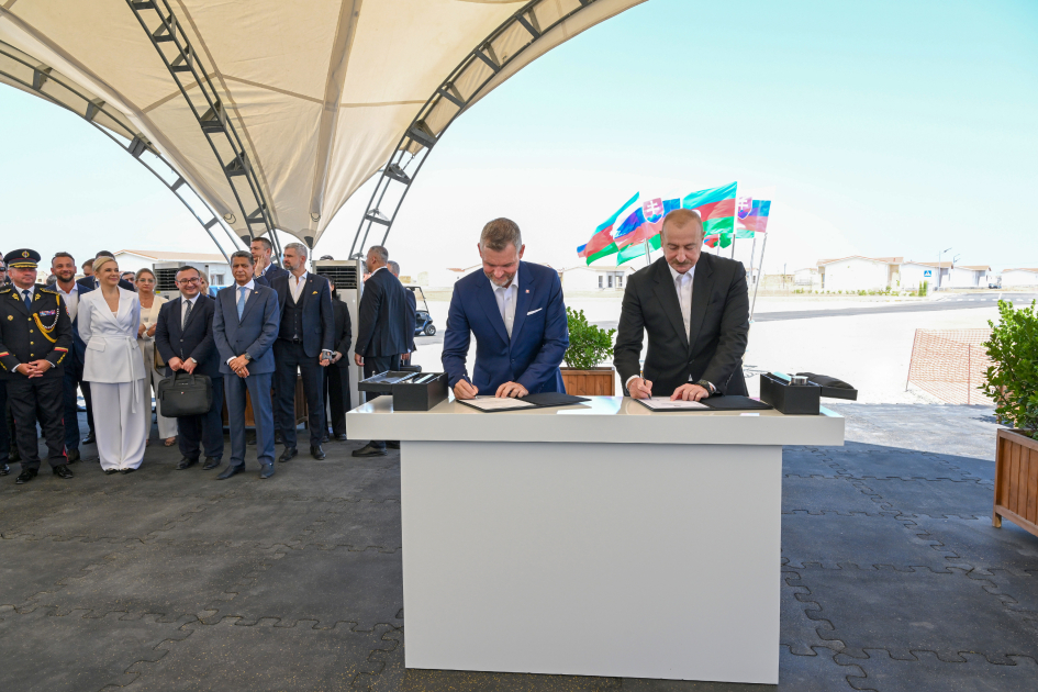 Azərbaycan və Slovakiya prezidentləri Ağdamın Baş Qərvənd kəndində görülən işlərlə tanış olublar - Foto 3