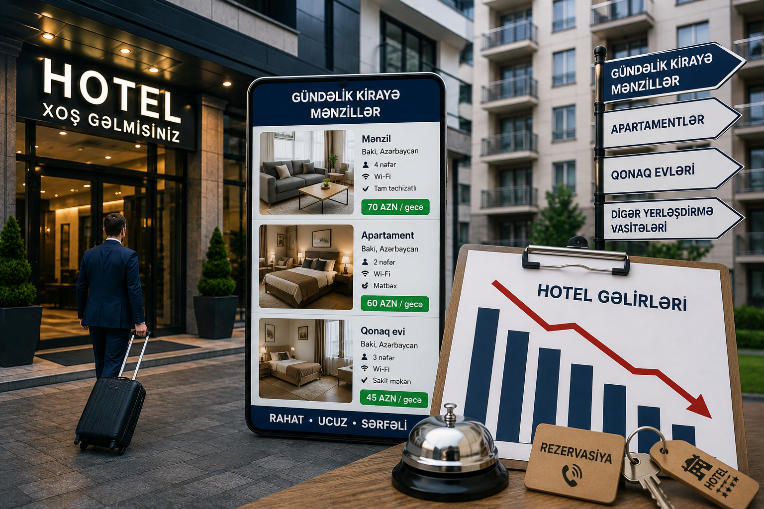 Azərbaycanda hotel gəlirləri niyə azalır? - Bu obyektlər turizm sektorunda rəqibə çevrilib