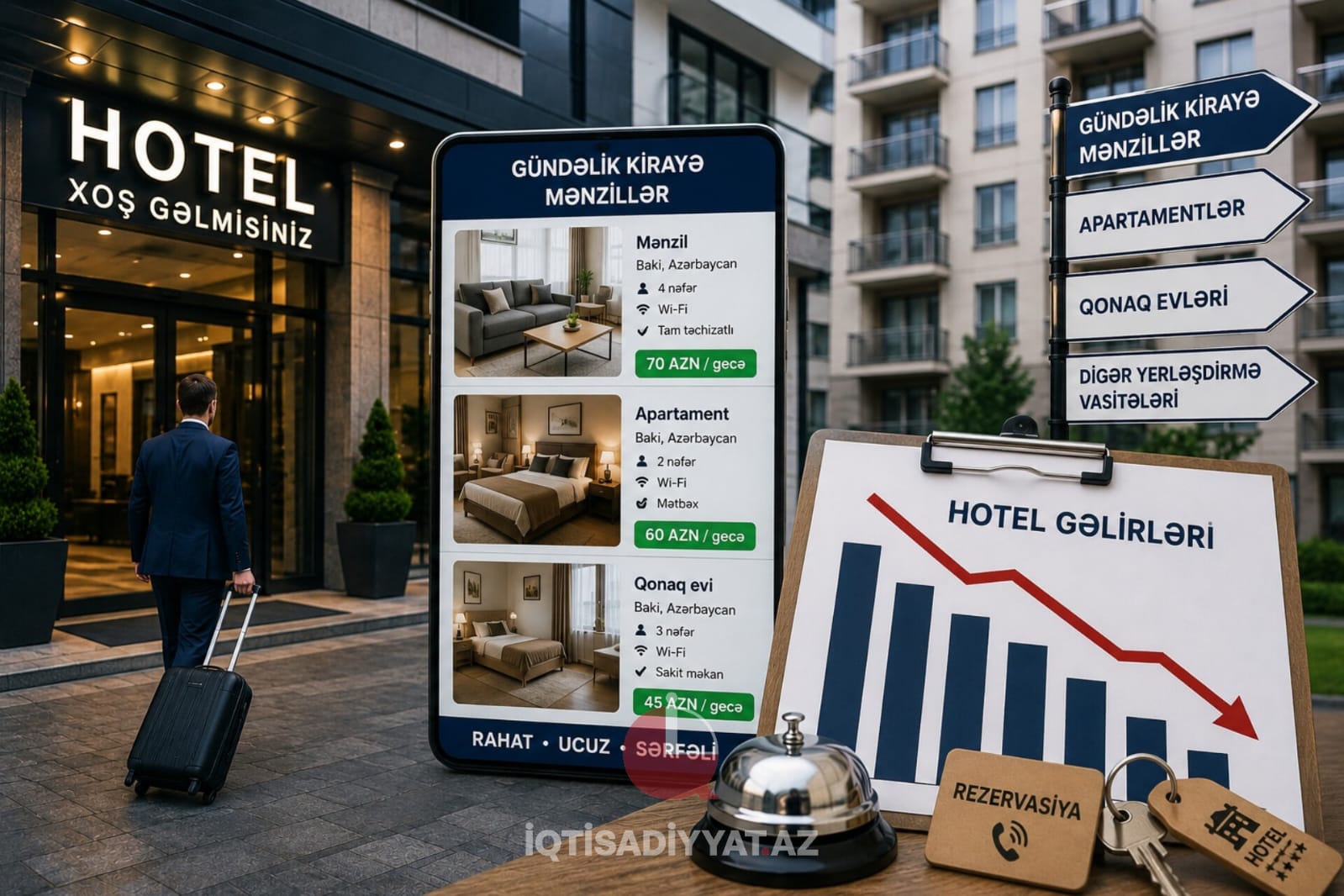 Azərbaycanda hotel gəlirləri niyə azalır? - Bu obyektlər turizm sektorunda rəqibə çevrilib
