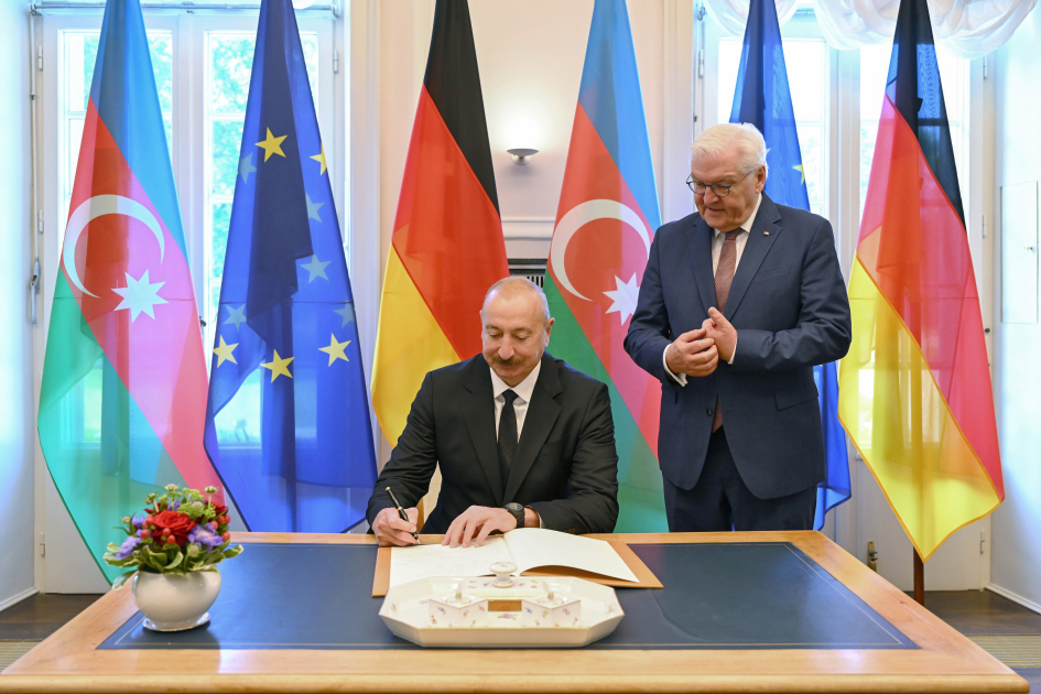 Azərbaycan və Almaniya prezidentlərinin təkbətək görüşü keçirilib - YENİLƏNİB - Foto 8