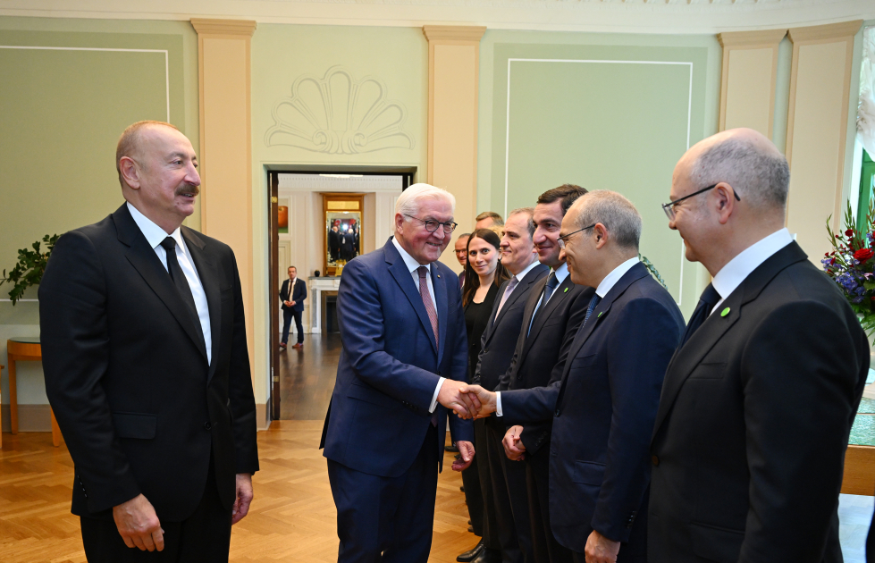 Azərbaycan və Almaniya prezidentlərinin geniş tərkibdə görüşü olub - YENİLƏNİB - Foto 2
