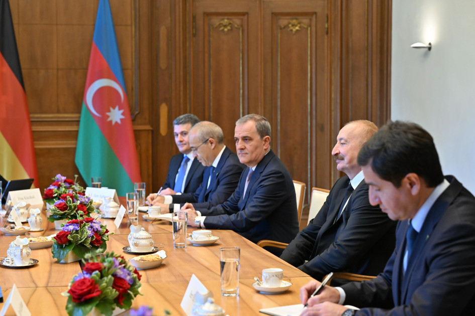Azərbaycan və Almaniya prezidentlərinin geniş tərkibdə görüşü olub - YENİLƏNİB - Foto 3