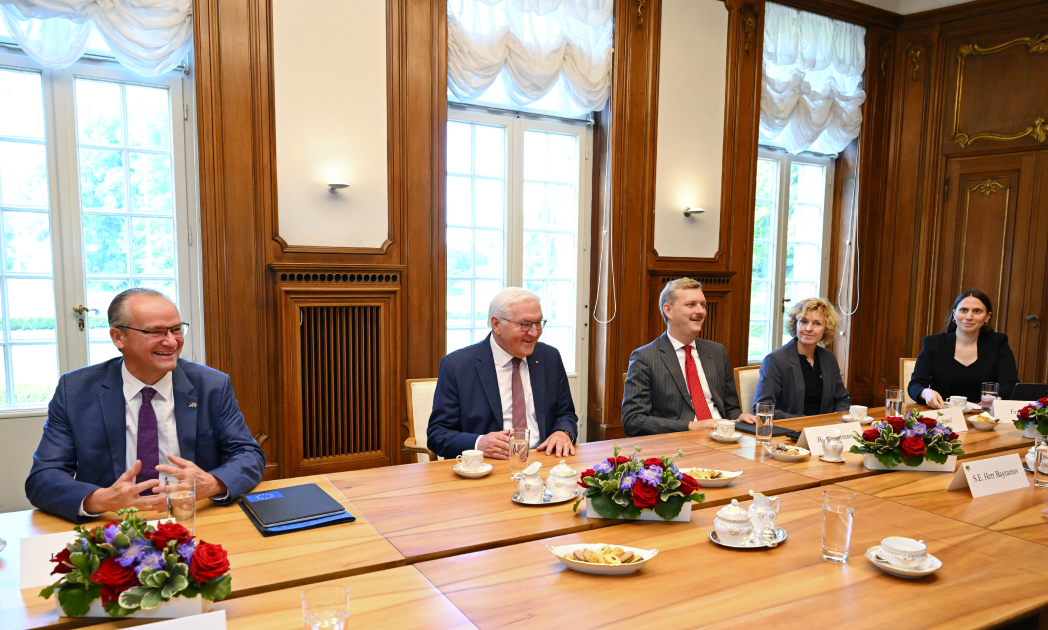 Azərbaycan və Almaniya prezidentlərinin geniş tərkibdə görüşü olub - YENİLƏNİB - Foto 6