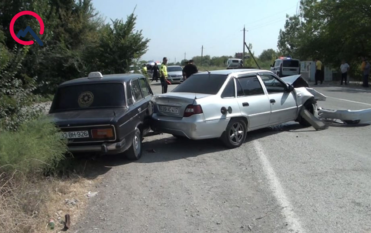 Kürdəmirdə zəncirvari qəza: xəsarət alanlar var