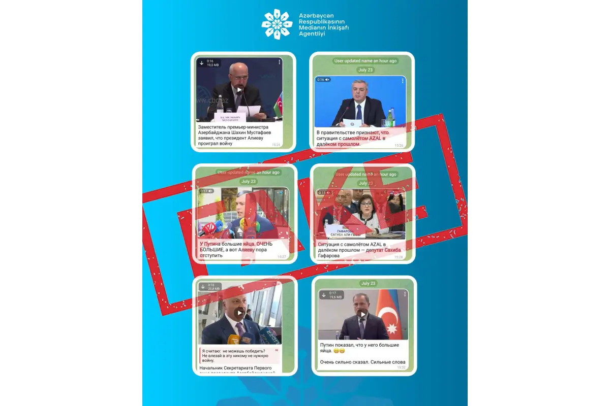 MEDİA: Bir sıra dövlət xadimlərinin adından saxta açıqlamalar yayılıb