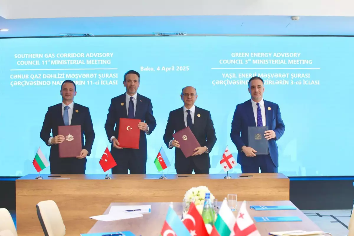 Azərbaycan-Gürcüstan-Türkiyə-Bolqarıstan Yaşıl Enerji Dəhlizi üzrə Anlaşma Memorandumu imzalanıb