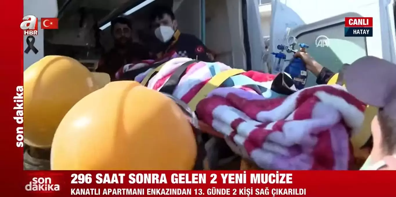 Hatayda 296 saat sonra 3 nəfər sağ çıxarıldı