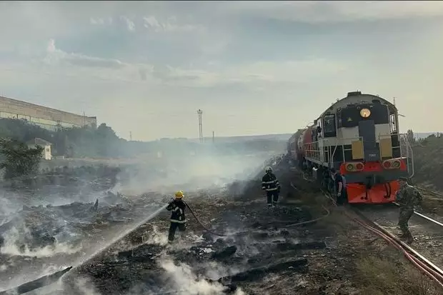 Biləcəridə quru otluq sahədəki yanğın söndürülüb