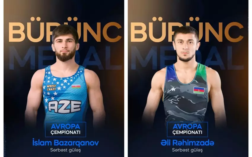 Azərbaycanın üç güləşçisi Avropa Çempionatında bürünc medal qazanıb - YENİLƏNİB