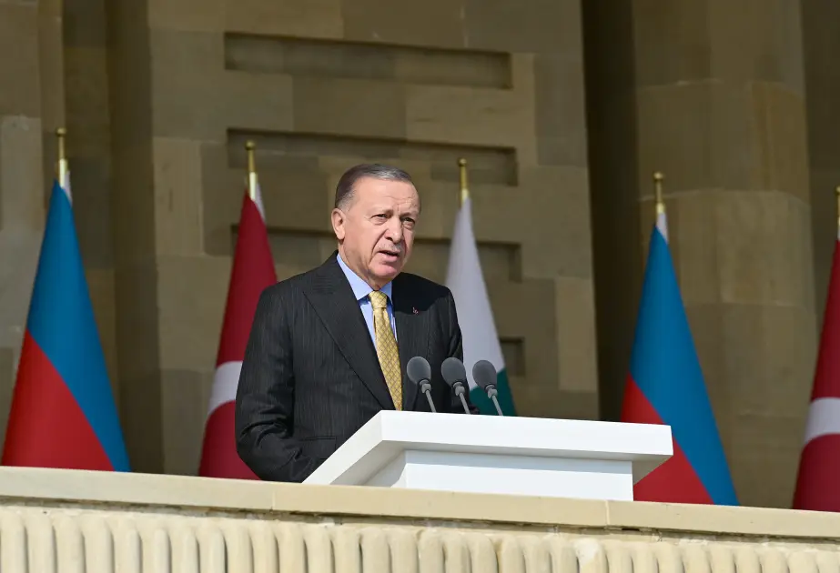 Ərdoğan: Axan hər damla qan ortaq tariximizə qızıl hərflərlə yazılmışdır