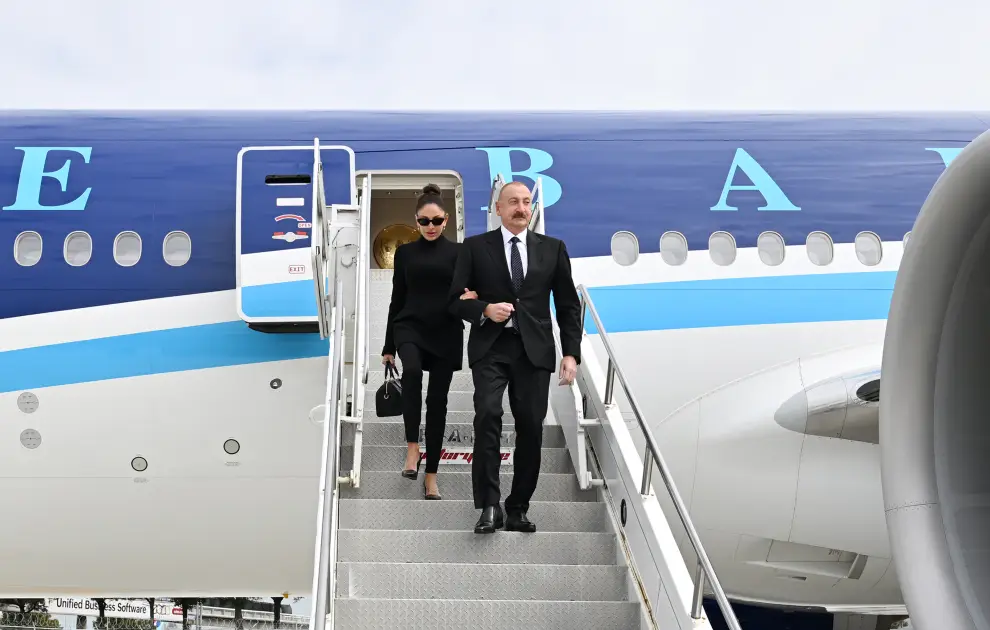Prezident Nyu-York şəhərinə işgüzar səfərə gedib - FOTOLAR