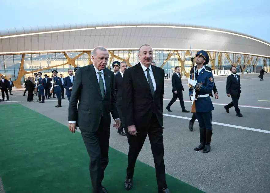 Türkiyə Prezidenti Rəcəb Tayyib Ərdoğanın Azərbaycana səfəri başa çatıb - FOTO