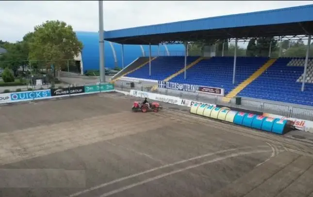 Tovuz stadionunda işlər yekunlaşır - Video