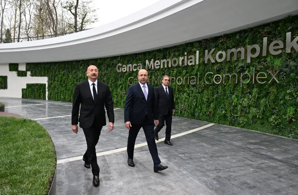 İlham Əliyev Gəncə Memorial Kompleksinin açılışında iştirak edib - YENİLƏNİB