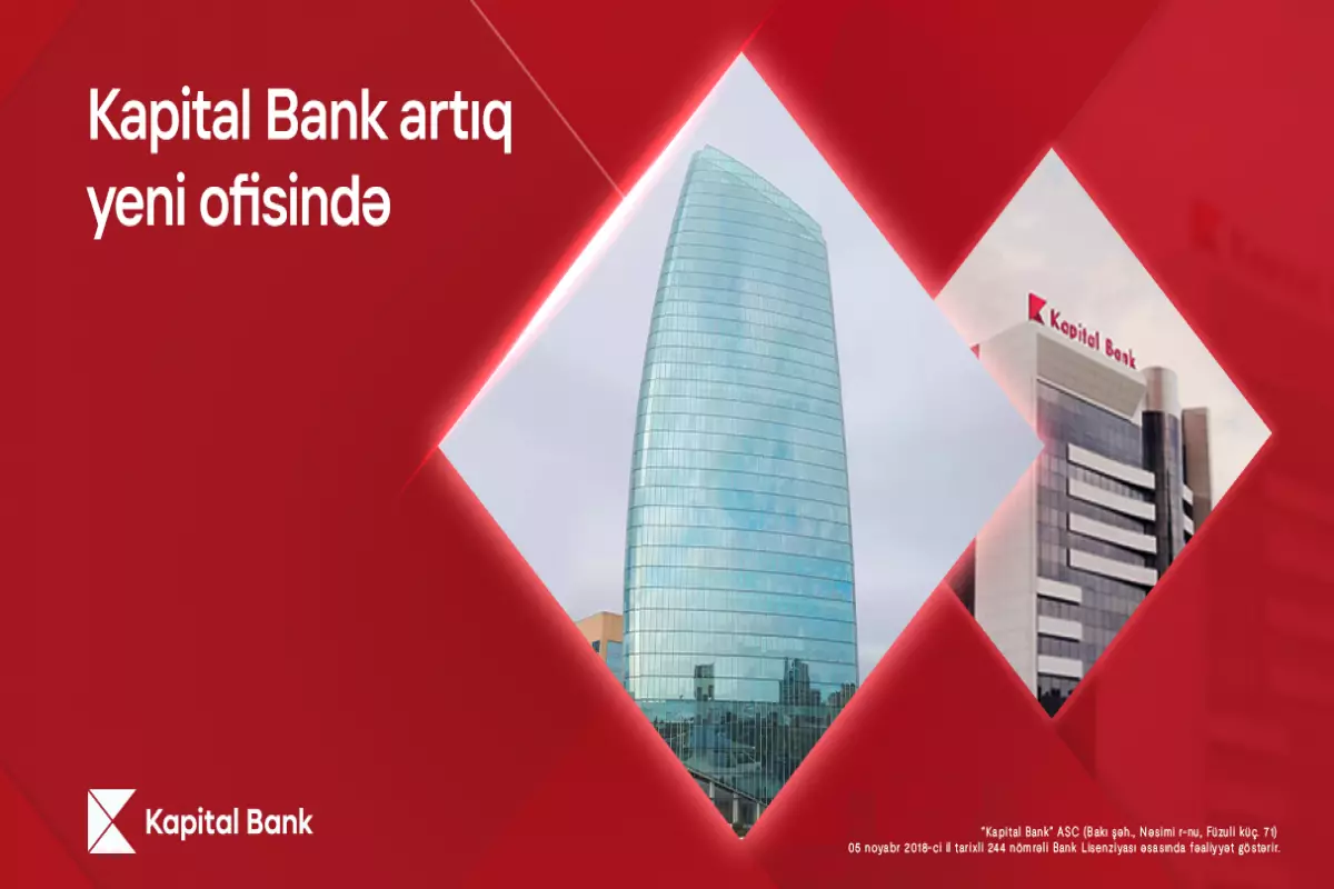 Kapital Bank-ın baş ofisi yeni ünvana köçüb - FOTO