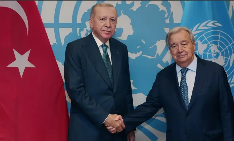 Ərdoğan BMT Baş katibi ilə görüşüb