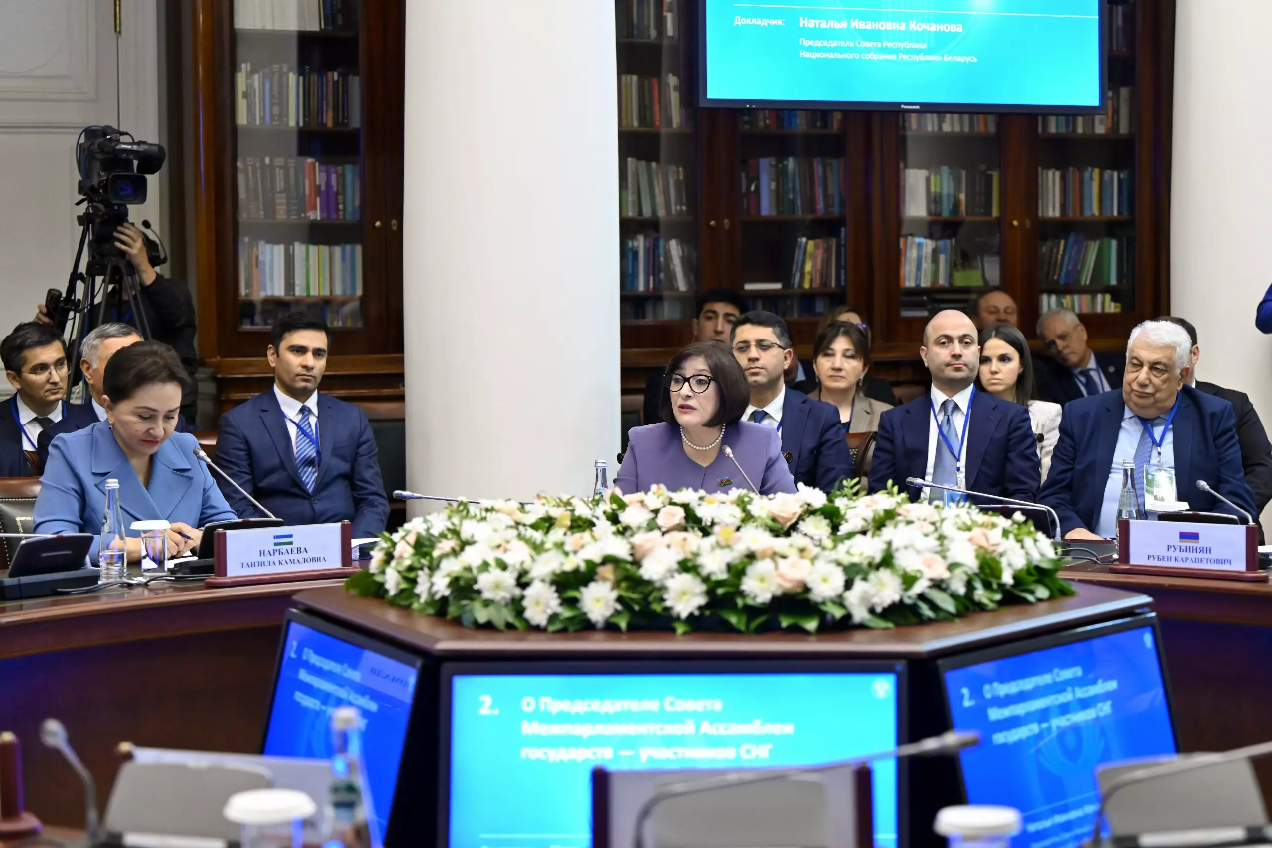 Sahibə Qafarova MDB Parlamentlərarası Assambleyasının Şura iclasında çıxış edib - FOTO