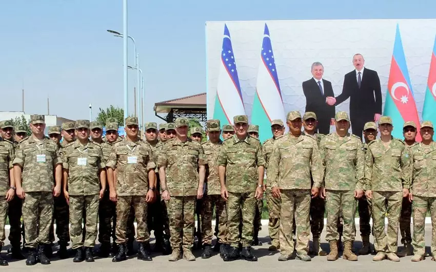 Özbəkistan-Azərbaycan birgə təliminin açılış mərasimi baş tutub (FOTO)