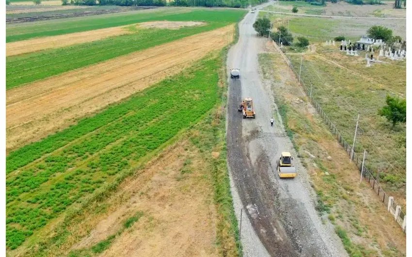 Bərdədə 11 yaşayış məntəqəsini birləşdirən yollar yenidən qurulur
