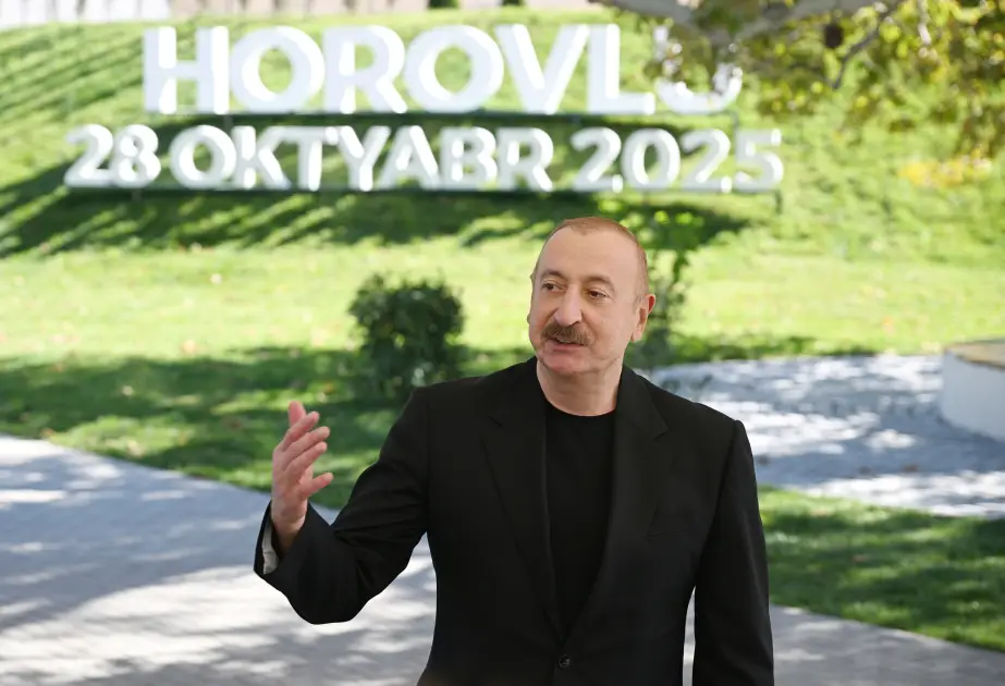İlham Əliyev: Zəfər Günü bizim tariximizdə olan ən parlaq səhifədir