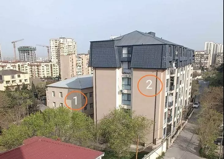 Bakıda məktəbin həyətində yaşayış binası tikiblər - FOTO