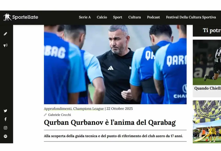 İtaliya portalı: Qurban Qurbanov “Qarabağ”ın ruhudur