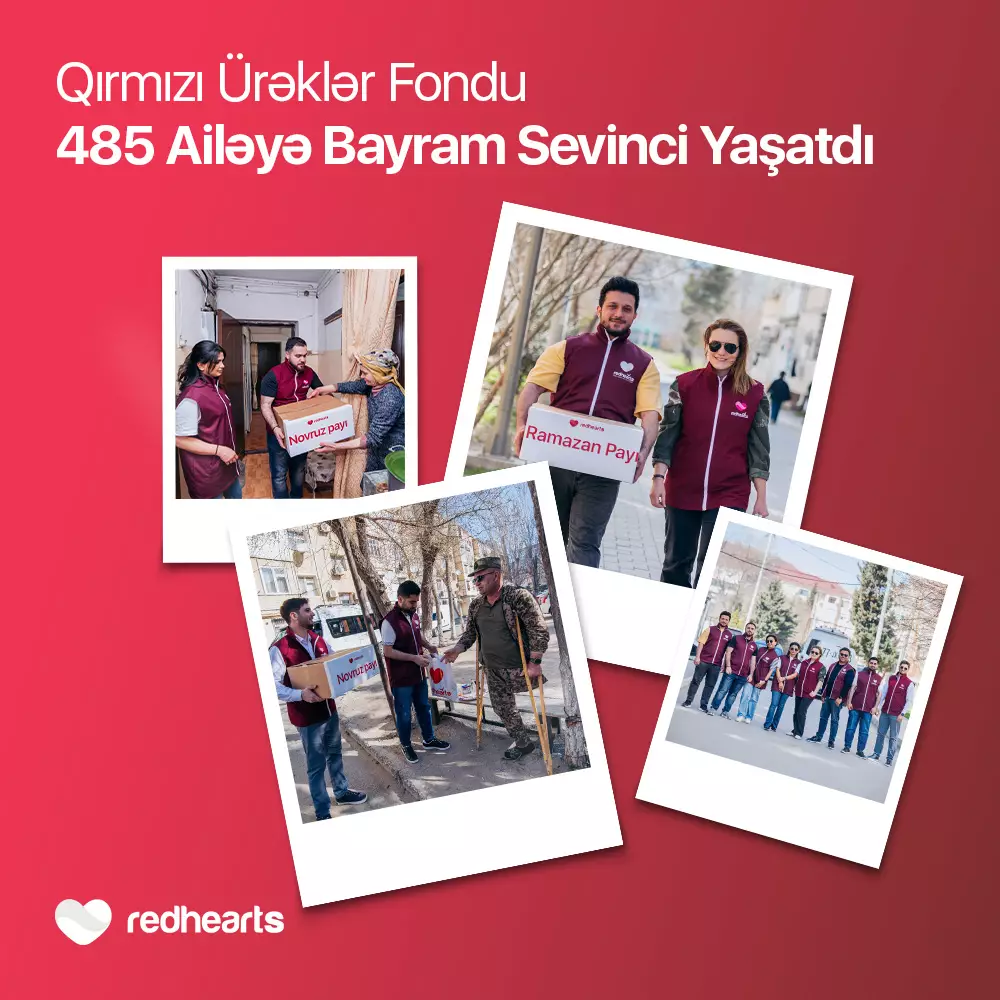 Qırmızı Ürəklər Fondu 485 ailəyə bayram sevinci yaşatdı
