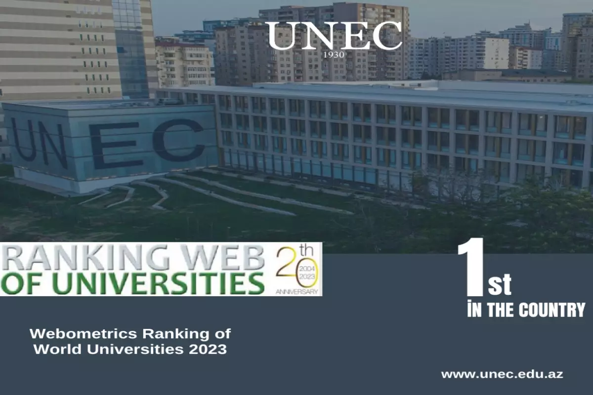 UNEC Webometrics Reytinqində dünya universitetlərinin ilk 10%-liyində yer alıb