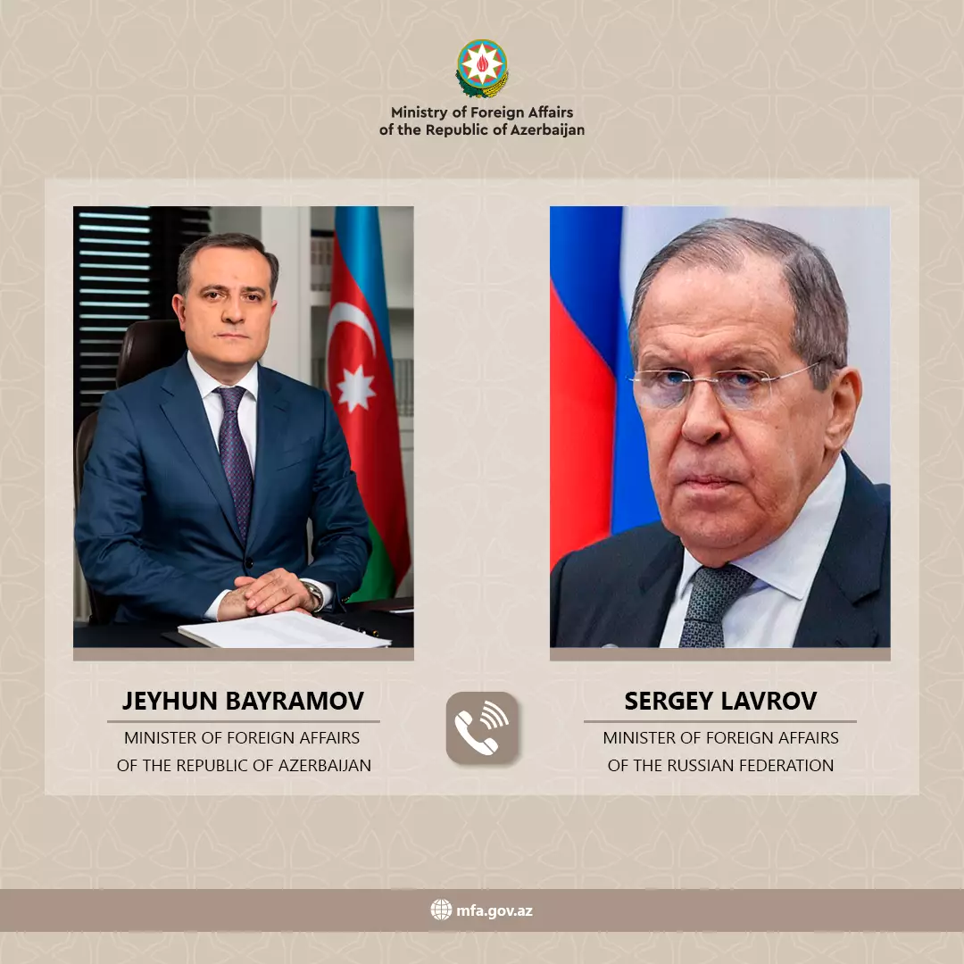 Ceyhun Bayramov və Sergey Lavrov arasında telefon danışığı olub