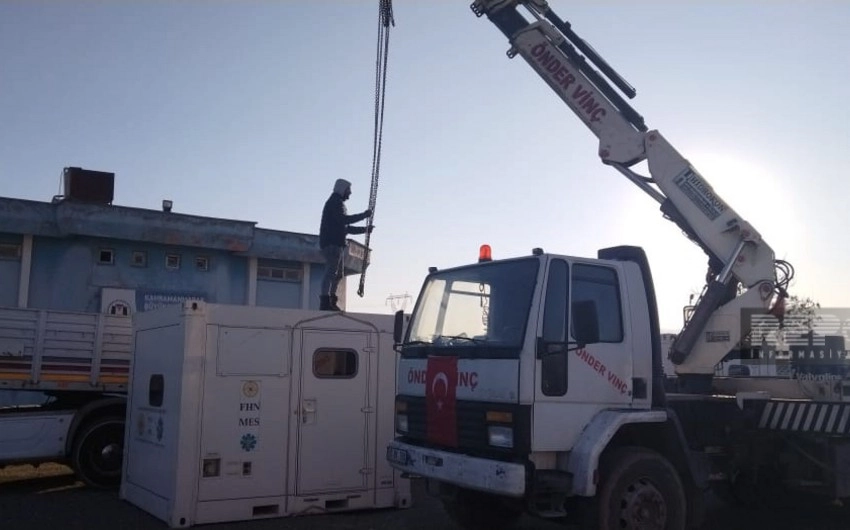 FHN-in mobil səhra hospitalı Kahramanmaraşda fəaliyyətə başlayıb