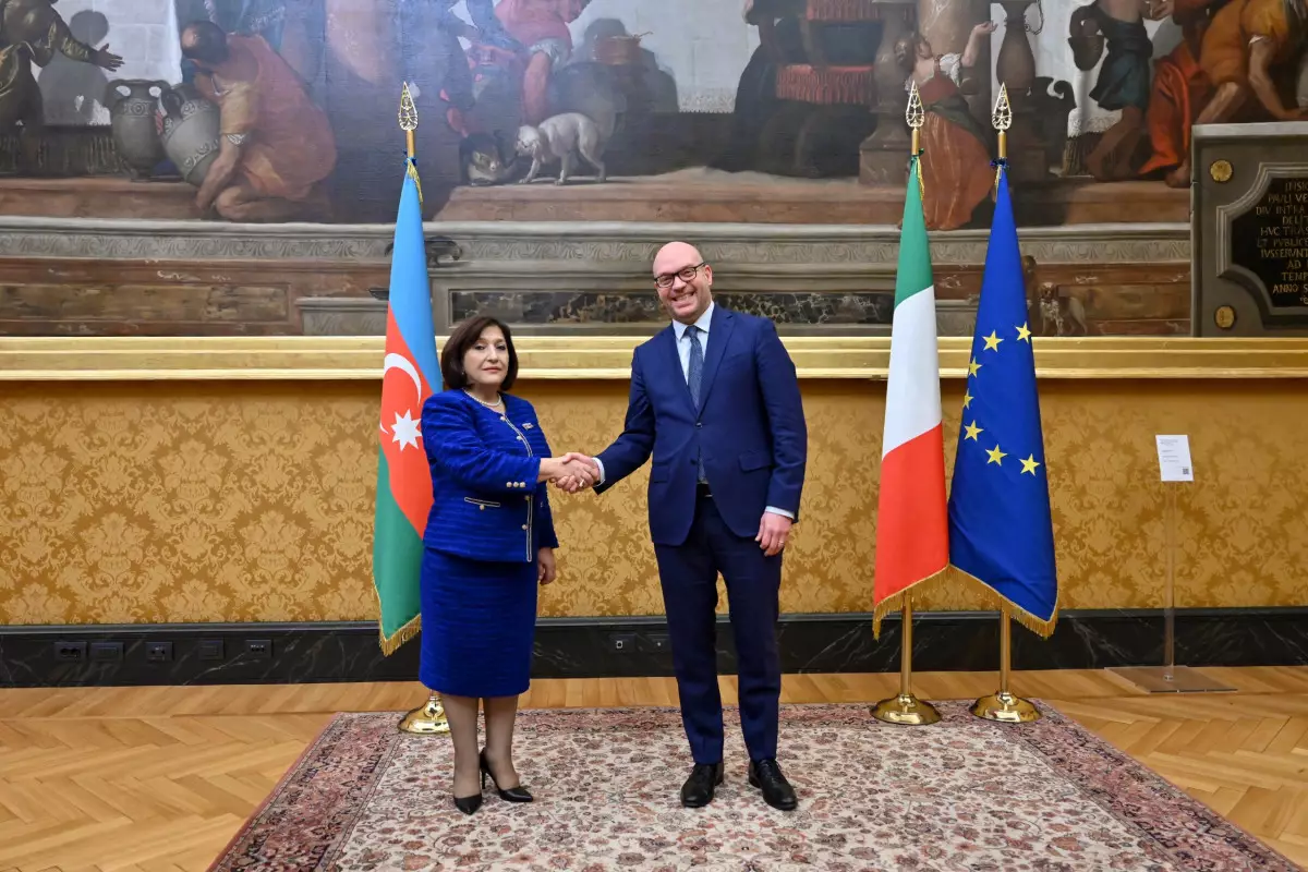 Sahibə Qafarova İtaliya Deputatlar Palatasının sədri Lorenzo Fontana ilə görüşüb - FOTO