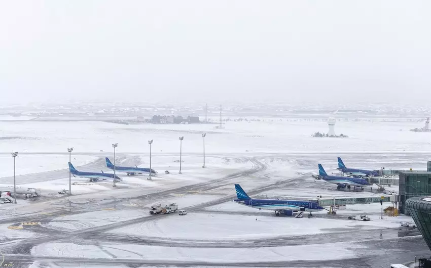 AZAL qarlı hava şəraitində uçuşları davam etdirir - FTO