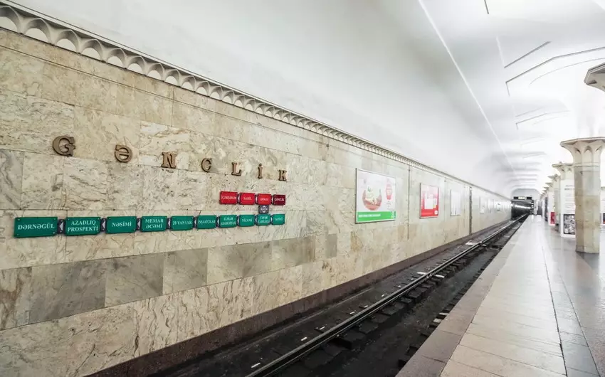 Metronun "Gənclik" stansiyanın iş rejimində dəyişiklik olacaq