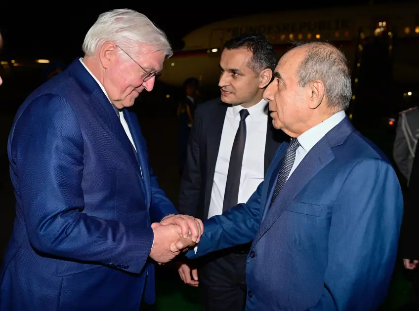Almaniya Prezidenti Frank-Valter Ştaynmayer Azərbaycana rəsmi səfərə gəlib - FOTO