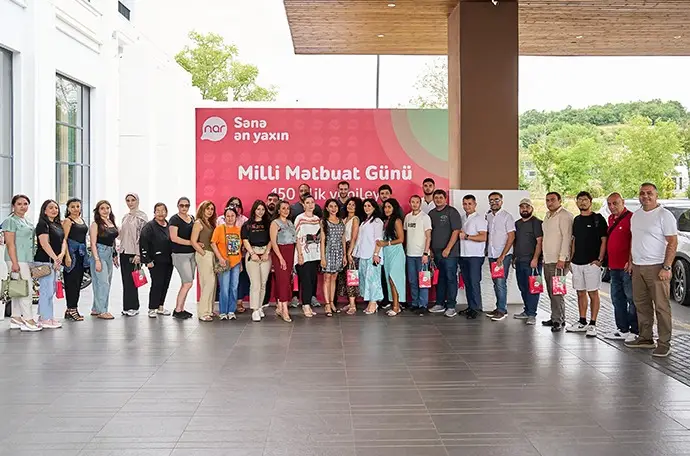 “Nar” milli mətbuatın 150 illiyini media nümayəndələri ilə qeyd edib - FOTO