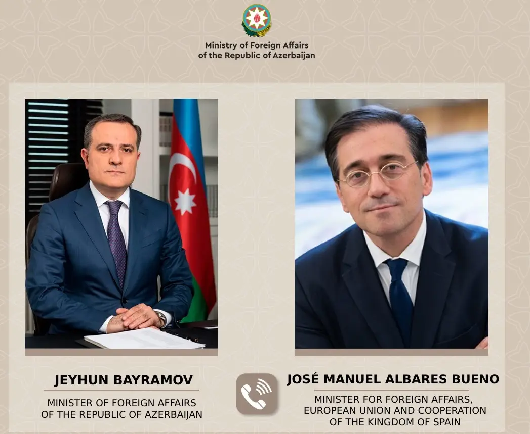 Ceyhun Bayramov ispaniyalı həmkarı ilə telefon danışığı aparıb