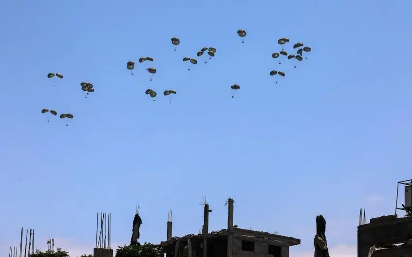 Doqquz ölkə Qəzzaya havadan humanitar yardım çatdırıb