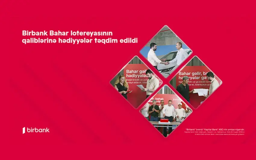 "Birbank Bahar" lotereyasının qaliblərinə hədiyyələr təqdim olundu