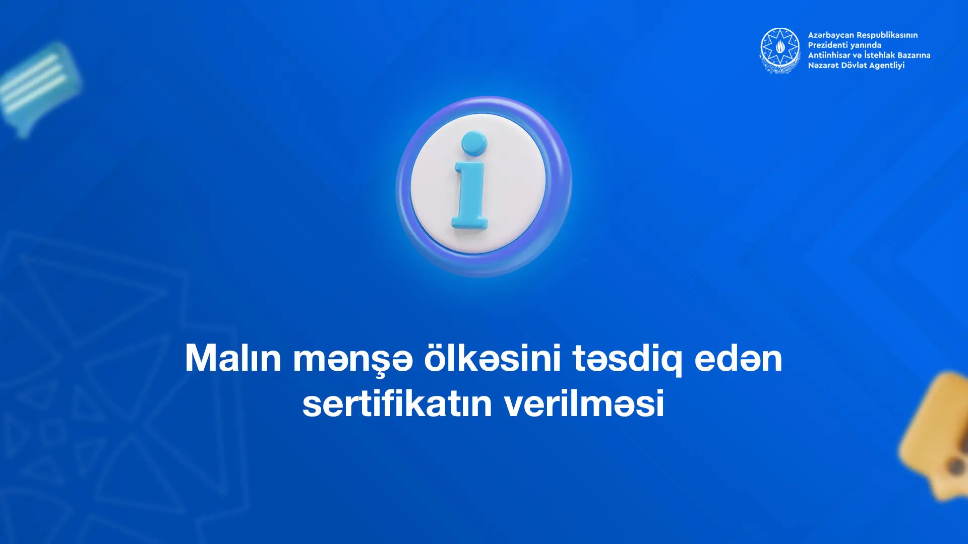 Malın mənşə ölkəsini təsdiq edən sertifikatın  verilməsi ilə bağlı - QAYDALAR