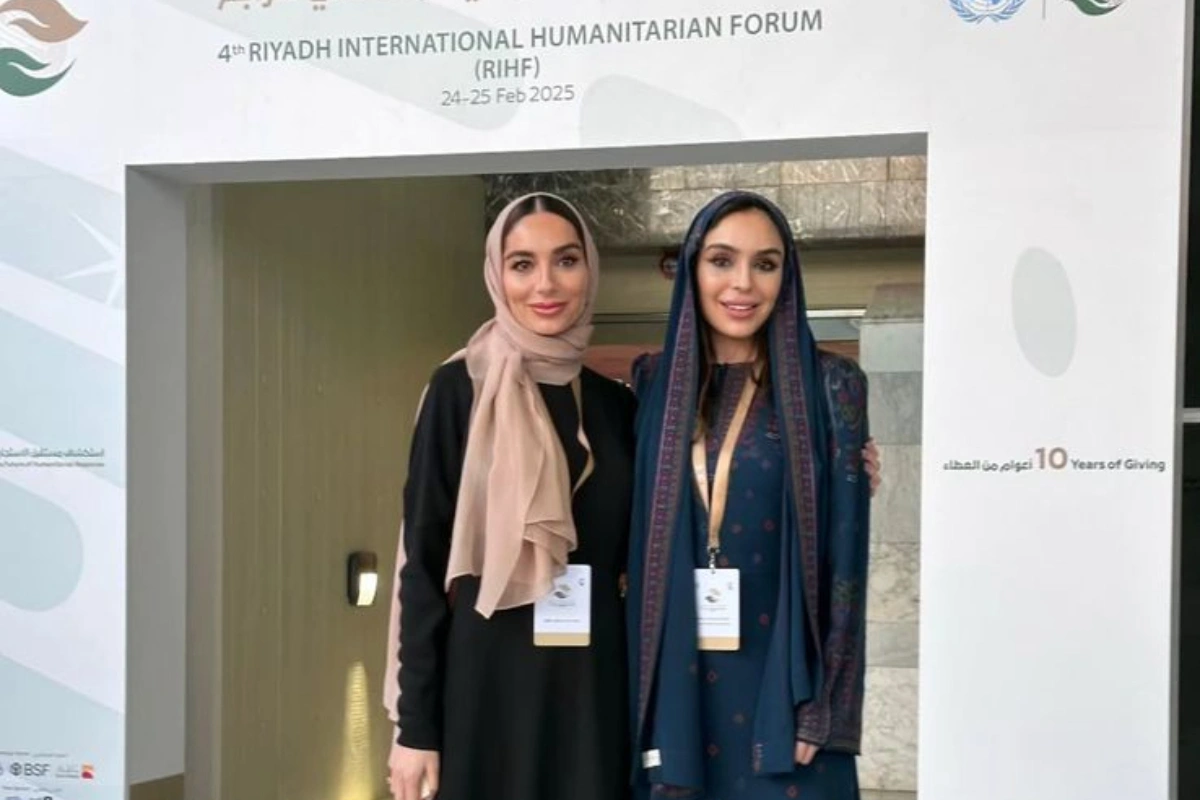 Leyla Əliyeva və Arzu Əliyeva Ər-Riyadda keçirilən 4-cü Beynəlxalq Humanitar Forumda iştirak edirlər - FOTO