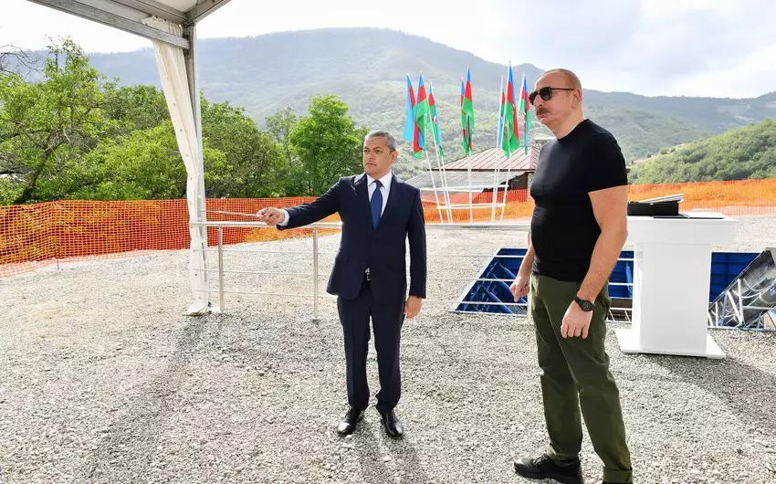 Prezident Daşaltı kəndində görüləcək işlərlə tanış olub