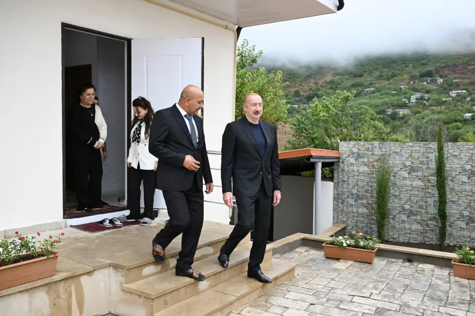 Azərbaycan Prezidenti Sos kəndində olub - FOTOLAR