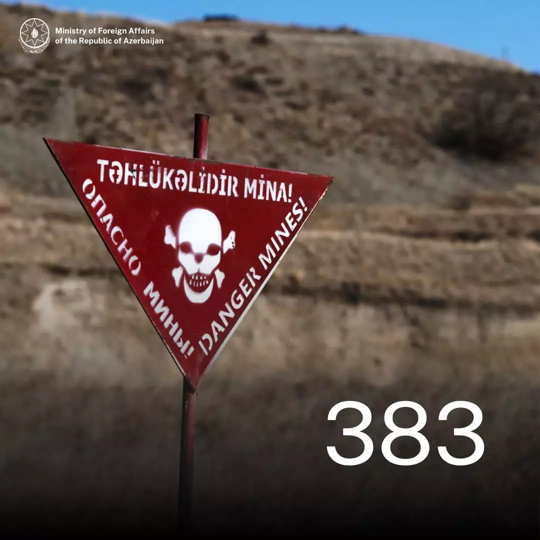 XİN: Ermənistan təmas xəttindən çox uzaqlarda mina yerləşdirib