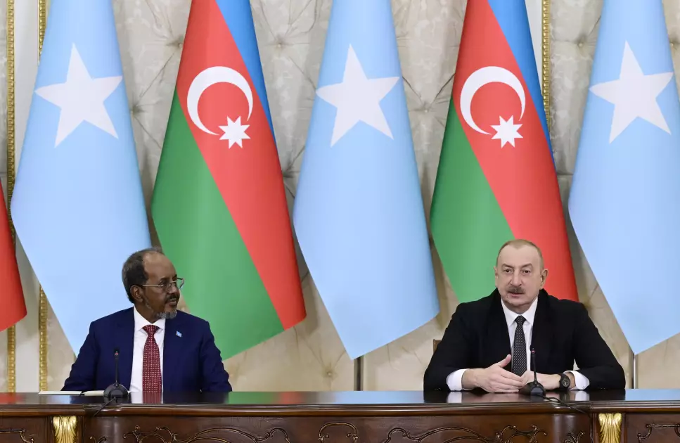 Azərbaycan və Somali prezidentləri mətbuata bəyanatlarla çıxış - YENİLƏNİB