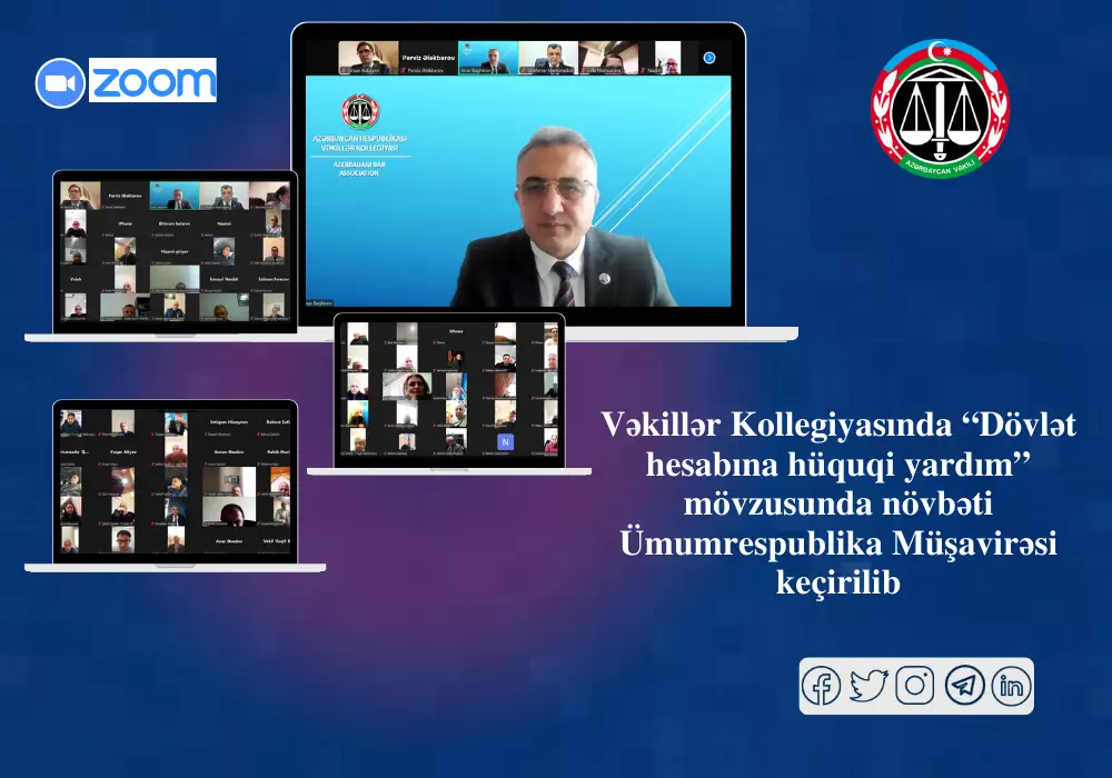 Vəkillər Kollegiyasında “Dövlət hesabına hüquqi yardım” mövzusunda növbəti müşavirə keçirilib - FOTO