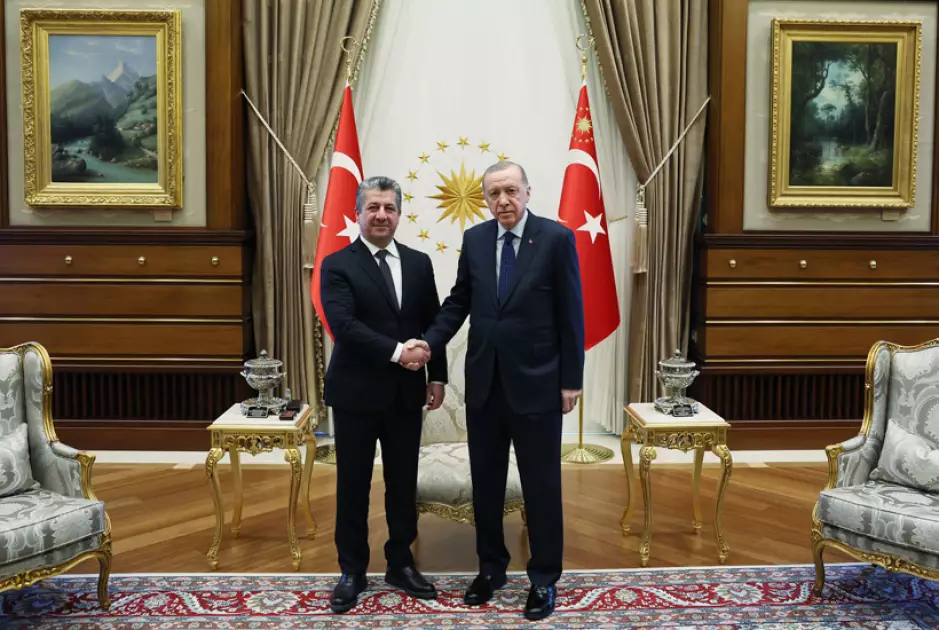 Ərdoğan İraq Kürdüstanının Baş nazirini qəbul edib - FOTO